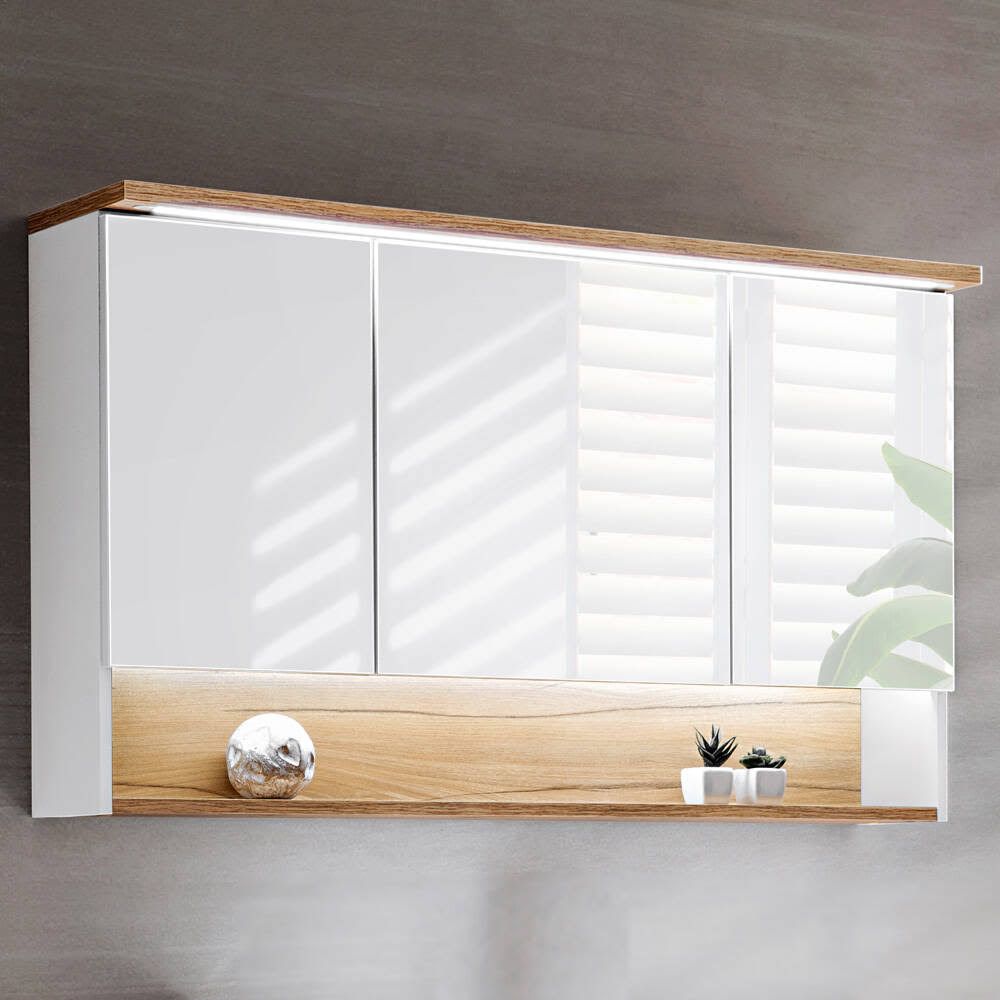 Lomadox Spiegelschrank BERMUDA-56 Badezimmer 120cm LED