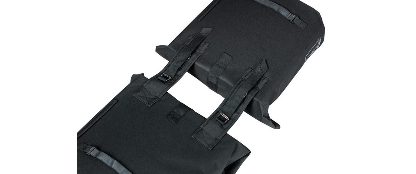 Doppelseitentasche City SchwarzDoppelfahrradtasche 28-32 L