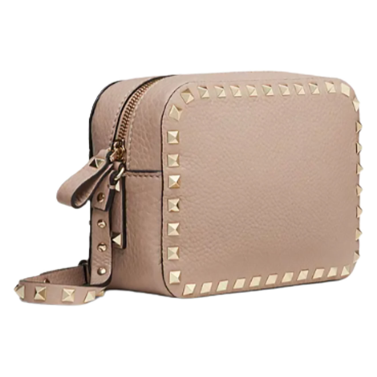 Valentino Sac bandoulière Rockstud en Cuir rose - Très bon état - L.18 cm