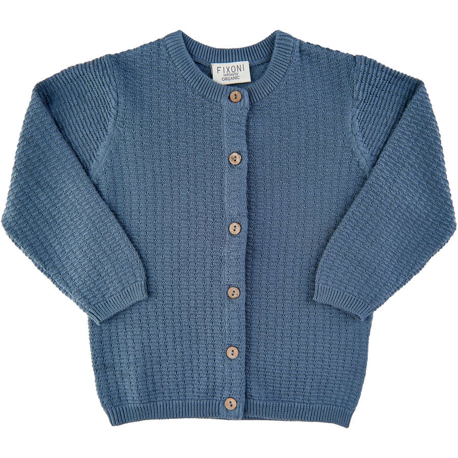 FIXONI Knitted Cardigan China blue