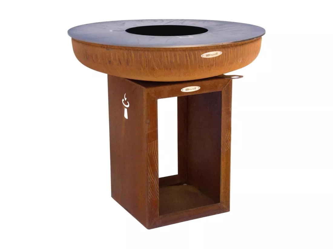 Barbecue brasero en acier Carus Diamètre 82 cm Hauteur 80 cm