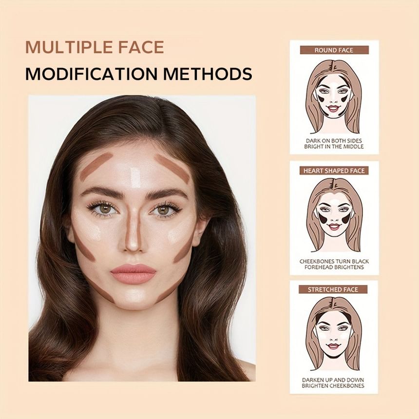 BEAUTY GLAZED - Highlighter & Contour Dubbelkoppige Stick - 3 tinten