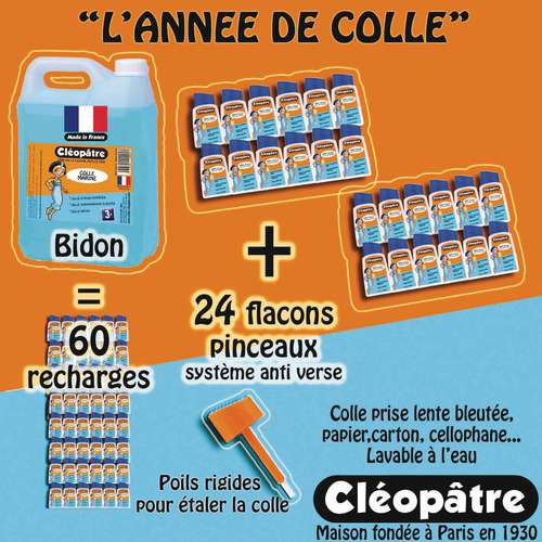 Cléopâtre Marine Klebstoff Schulpackung