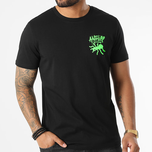 Tee Shirt Ant Noir Vert Fluo