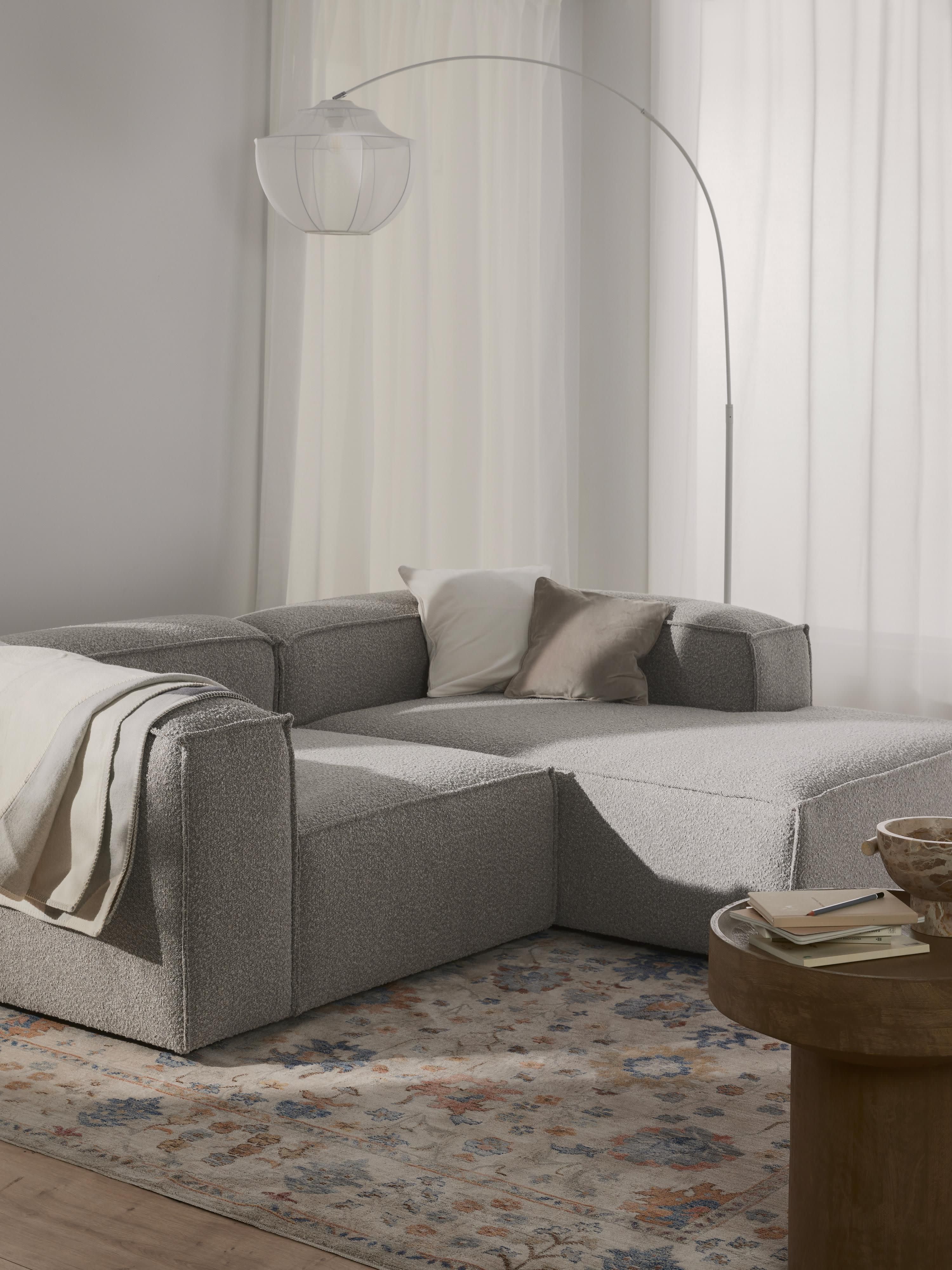 Bouclé modulaire hoekbank Lennon (2-zits)