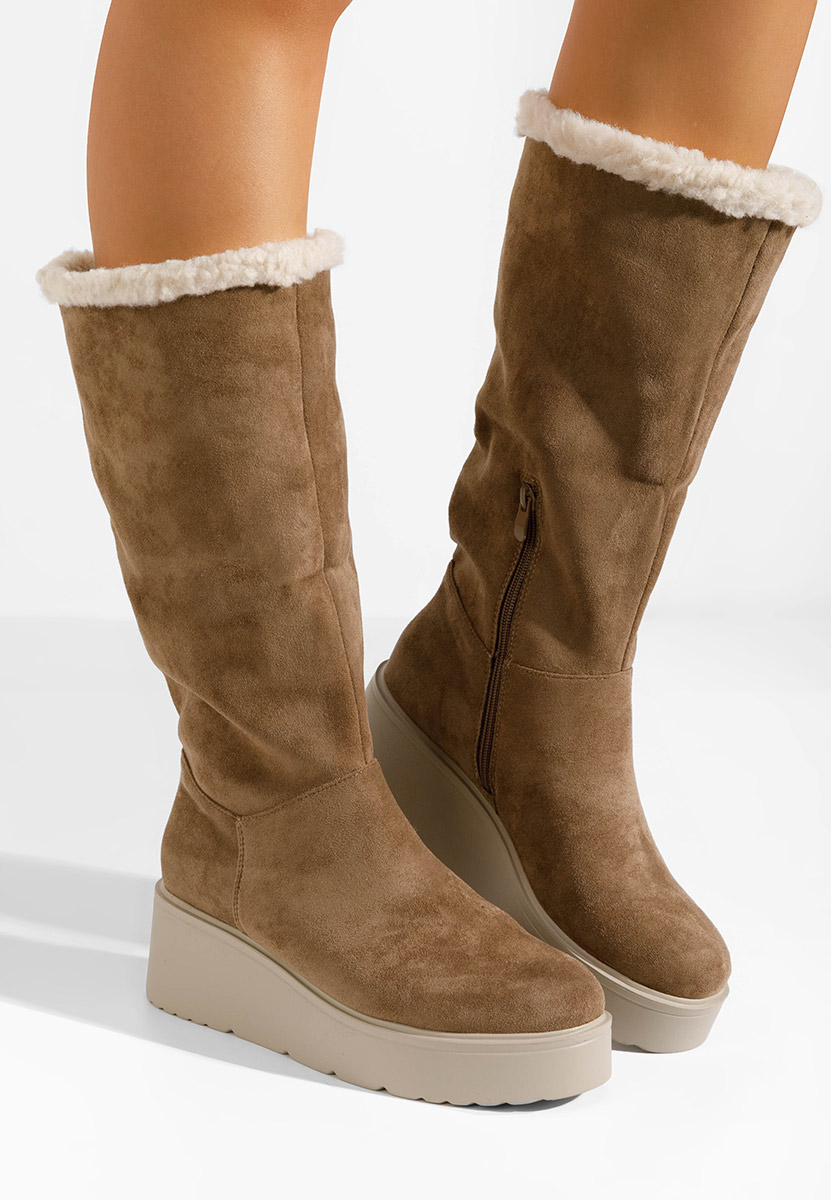 Bottes fourrées femmes kaki Galtea V2
