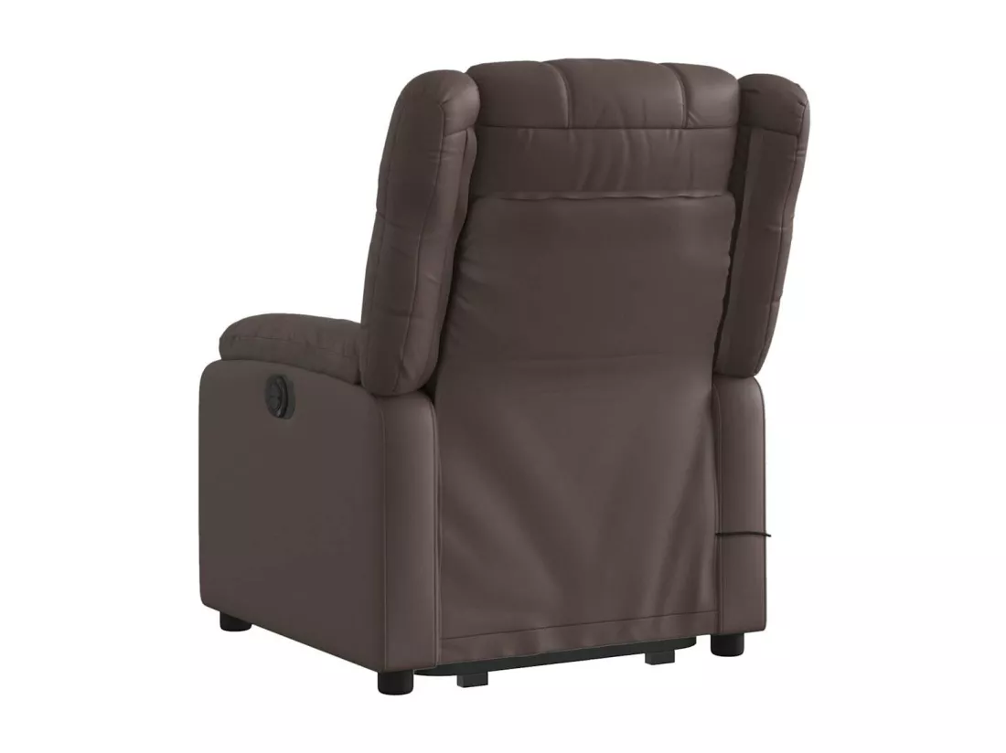 Fauteuil inclinable massant Marron Similicuir