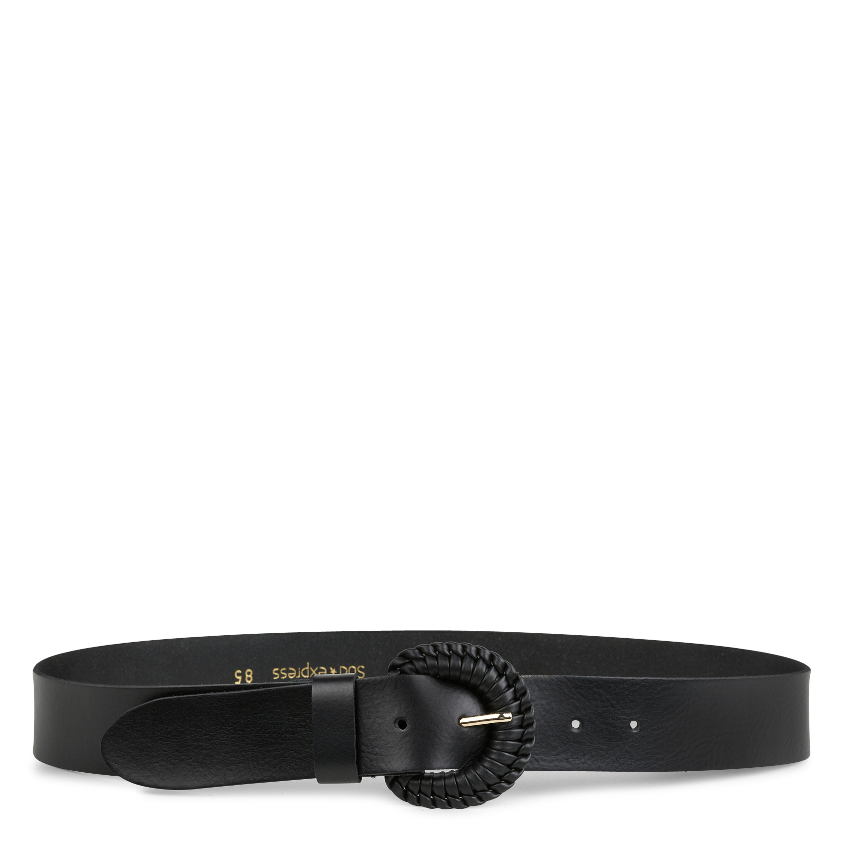 CENTAUREE - Ceinture large en cuir| Noir