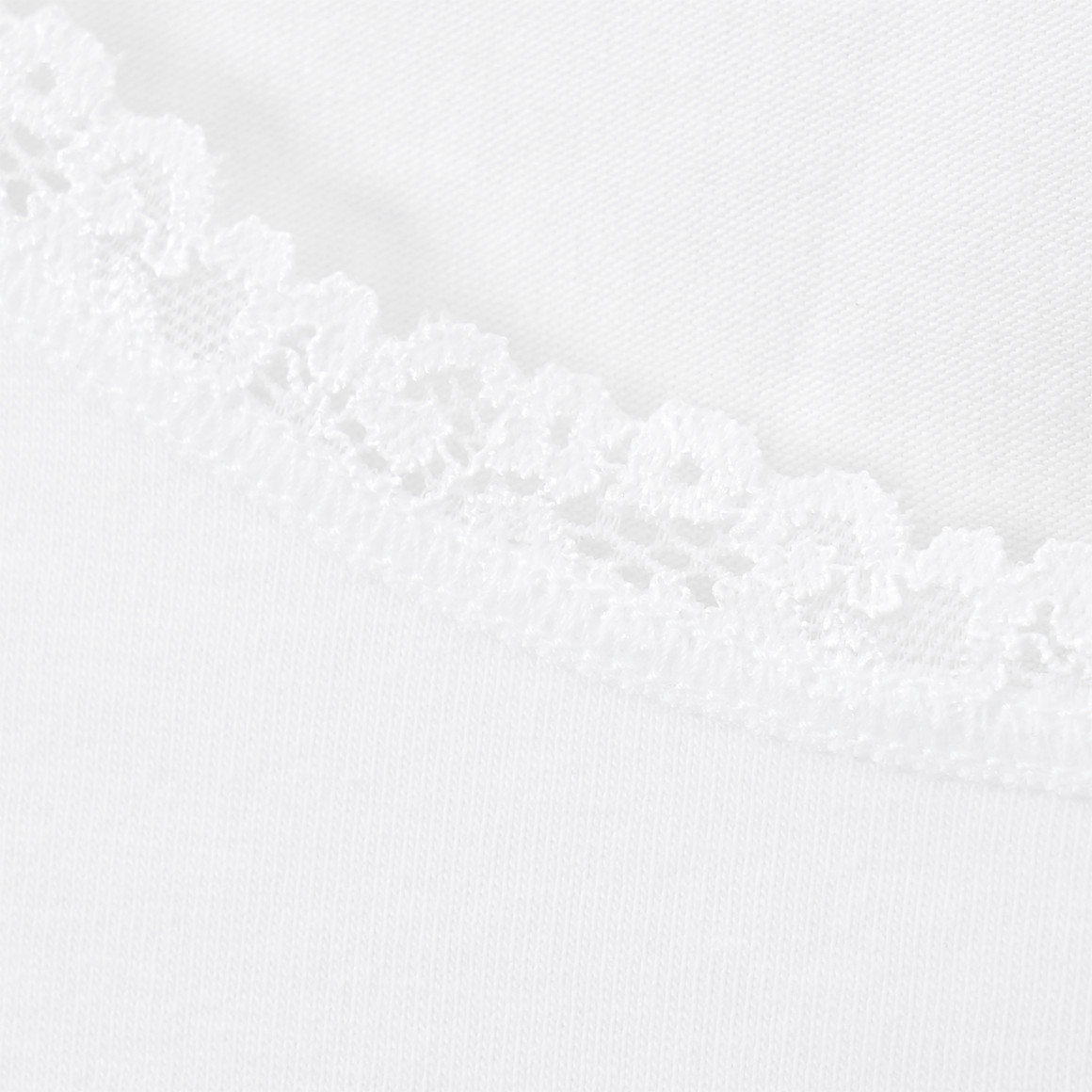 Gina Benotti 2 Damen Unterhemden mit Spitze weiss
