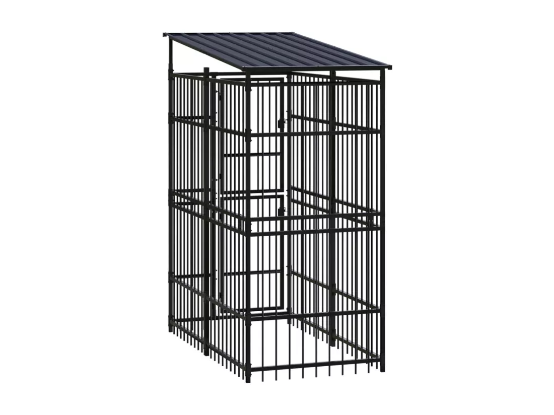 Chenil cage enclos pac noire 96 x 192 x 200 cm 02_0041729