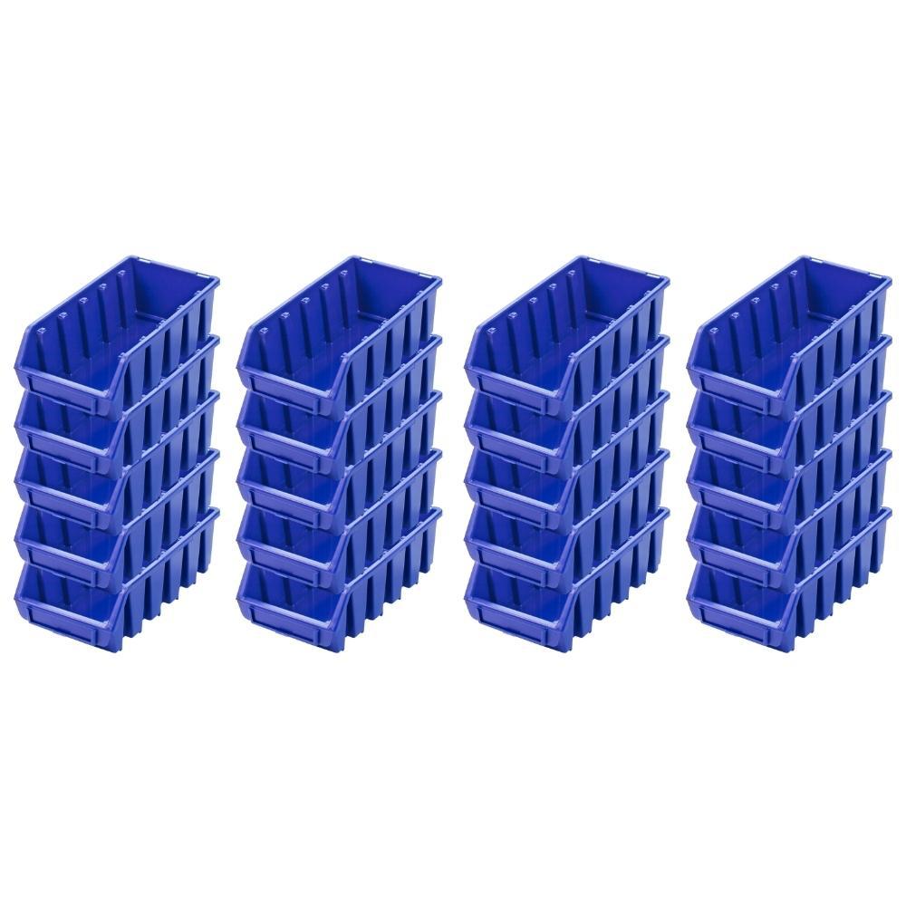 PROREGAL Super Saver Set 20x Opbergdozen 2L HxBxD 7,5 x 11,6 x 21,2 cm Polypropyleen Blauw