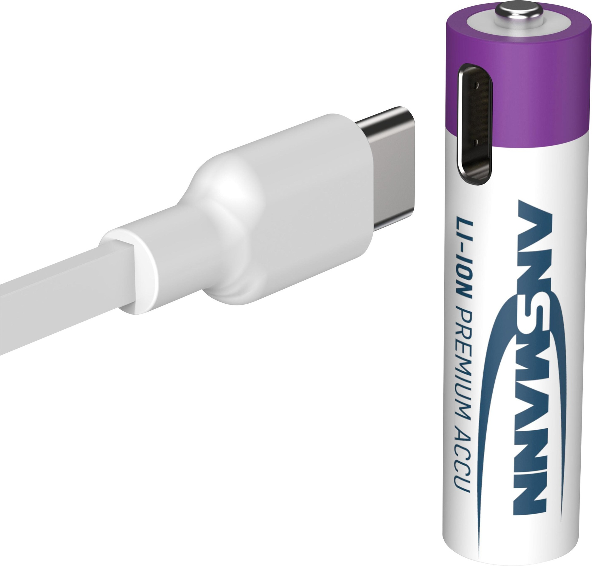 (4er Set) 500mAh Wiederaufladbarer AAA Lithium Ionen Akku USB C Batterie (1311-0028)