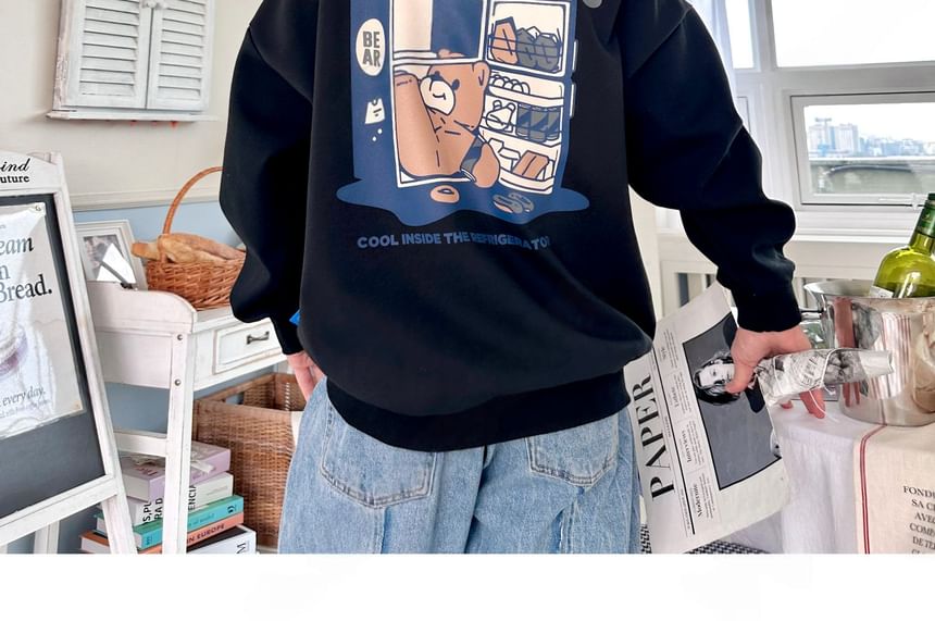 SeoulPop - Losse sweatshirt met berenprint