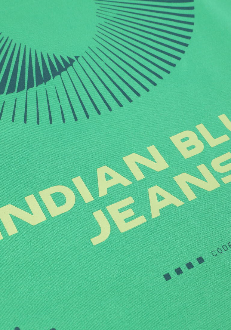 INDIAN BLUE JEANS groene indian blue jeans t-shirt t-shirt indian backprint