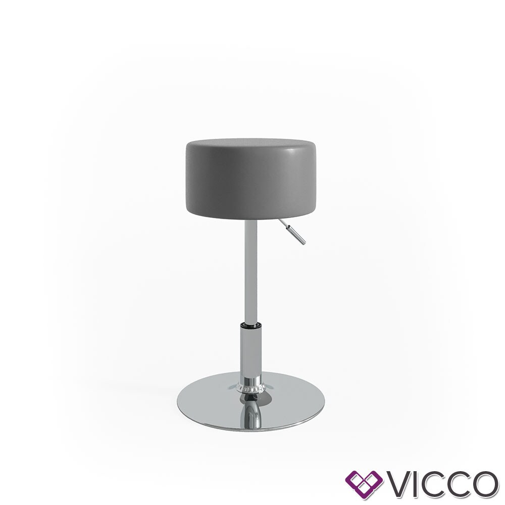 VICCO Design Hocker Schminkhocker höhenverstellbar in grau