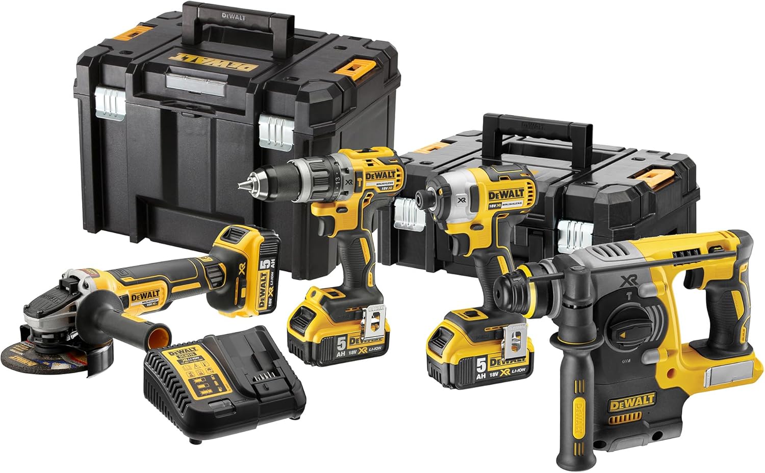18V XR bürstenloses Set - 3 x 5Ah (4 Stück), DCK422P3T-QW