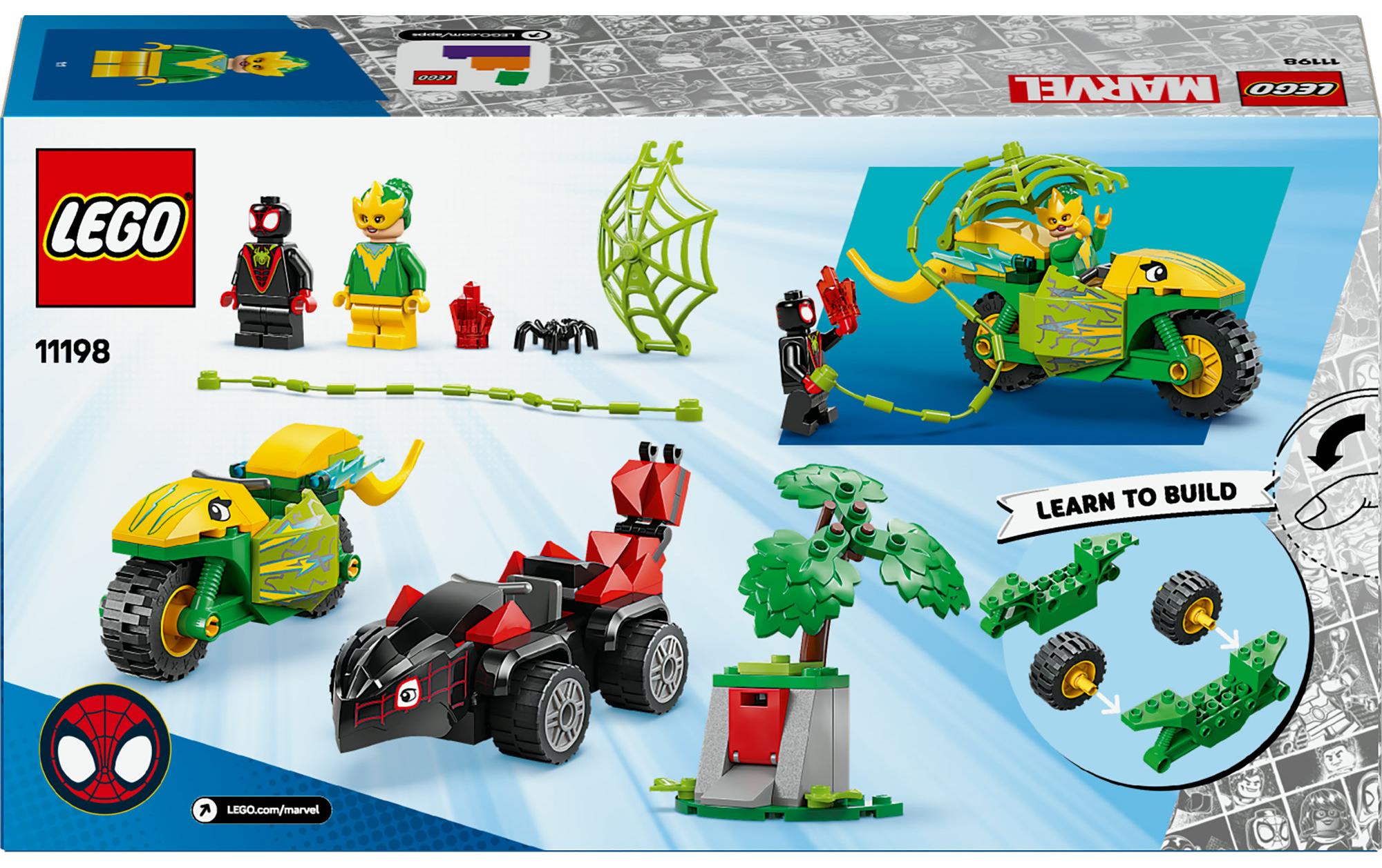 Marvel Actionspass Dino-Flitzern 11198Verfolgungsjagd mit Dino-Flitzern, Spin und Electro