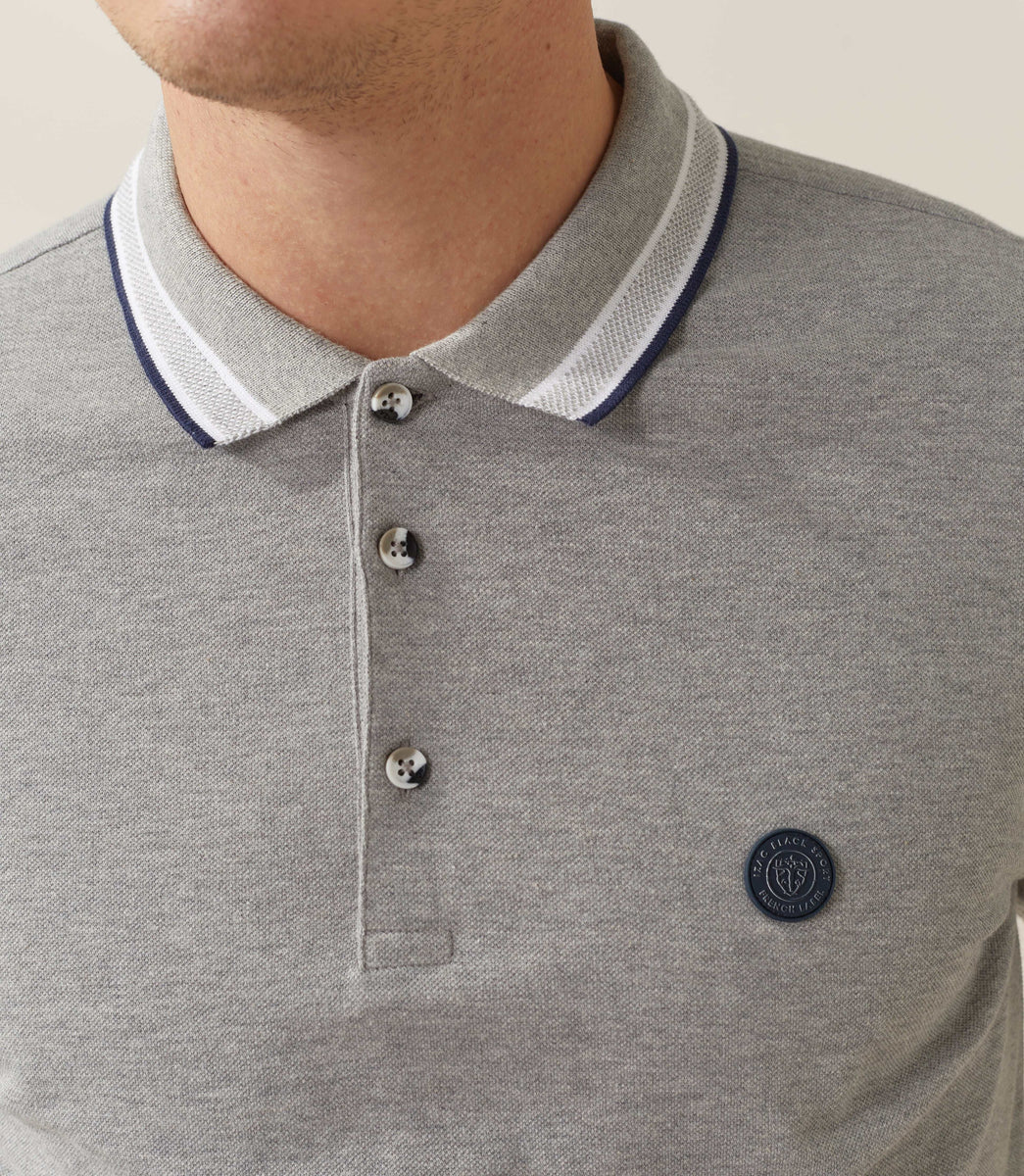 Polo gris-chine 