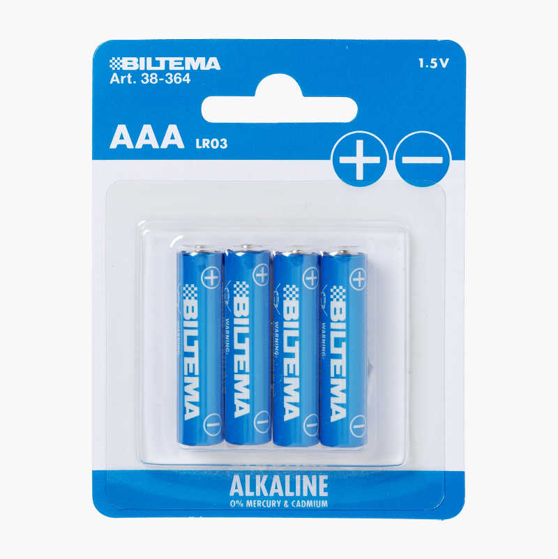 AAA/LR03 Alkalisk batteri, 4-pakning