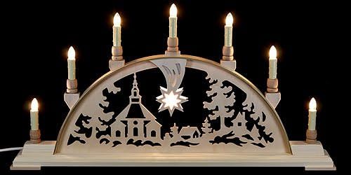 Schwibbogen - Seiffener Kirche - 63cm x 32cm - Original Seiffen Schwibbögen