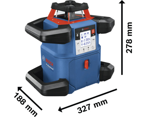 Bosch Professional GRL 600 CHV rotatielaser inclusief L-BOXX 374, 4 x accu (LR20) en laserontvanger LR 60