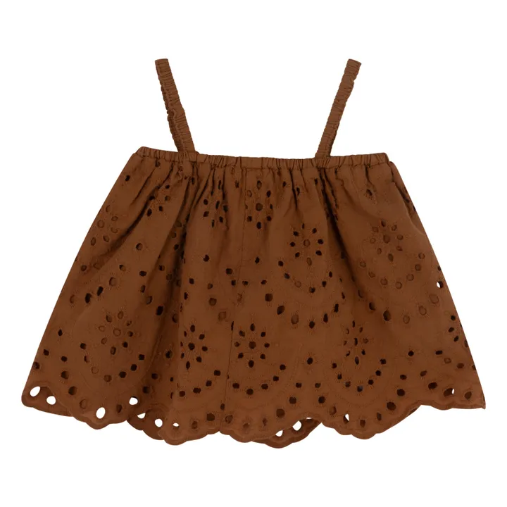 Babe & Tess Top à Bretelles Ajouré | Argile