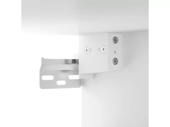 Armoire de miroir avec LED Blanc brillant 76x15x55 cm