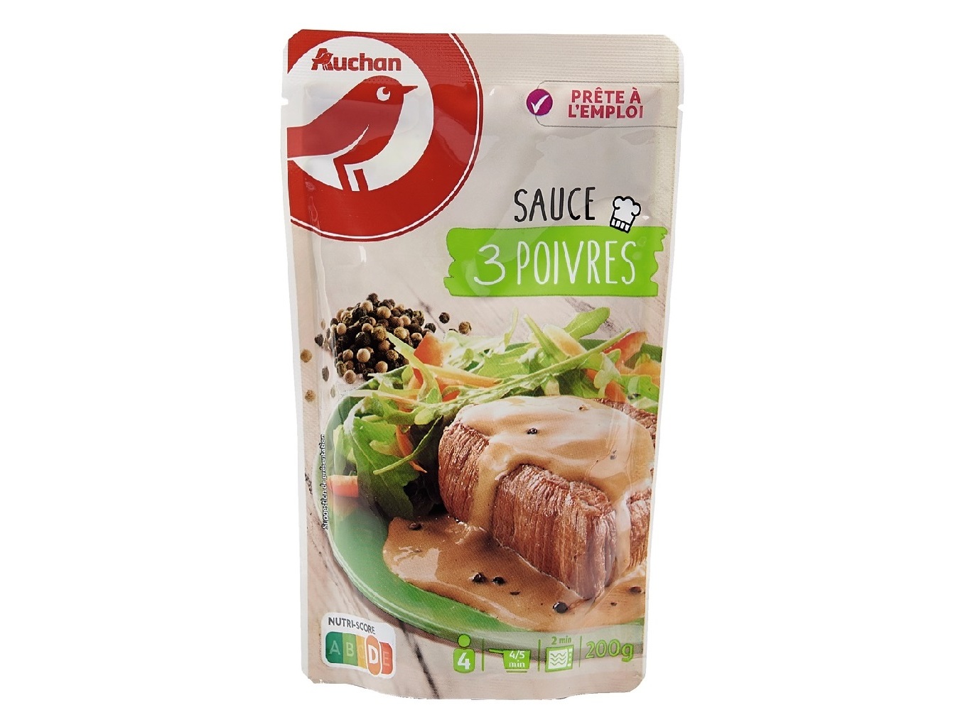 MOLHO AUCHAN COM PIMENTAS 200G