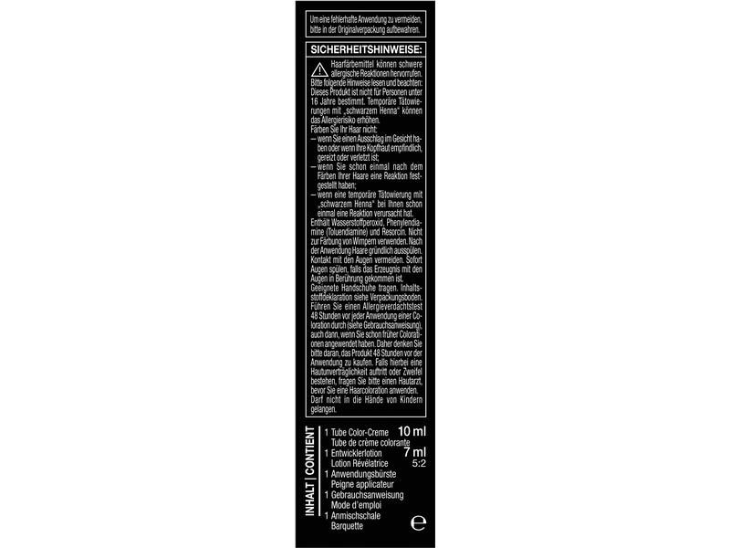 Syoss Augenbrauenfarbe 1-1 Schwarz Dauerhafte Augenbrauenfarbe mit Anwendungsbürste