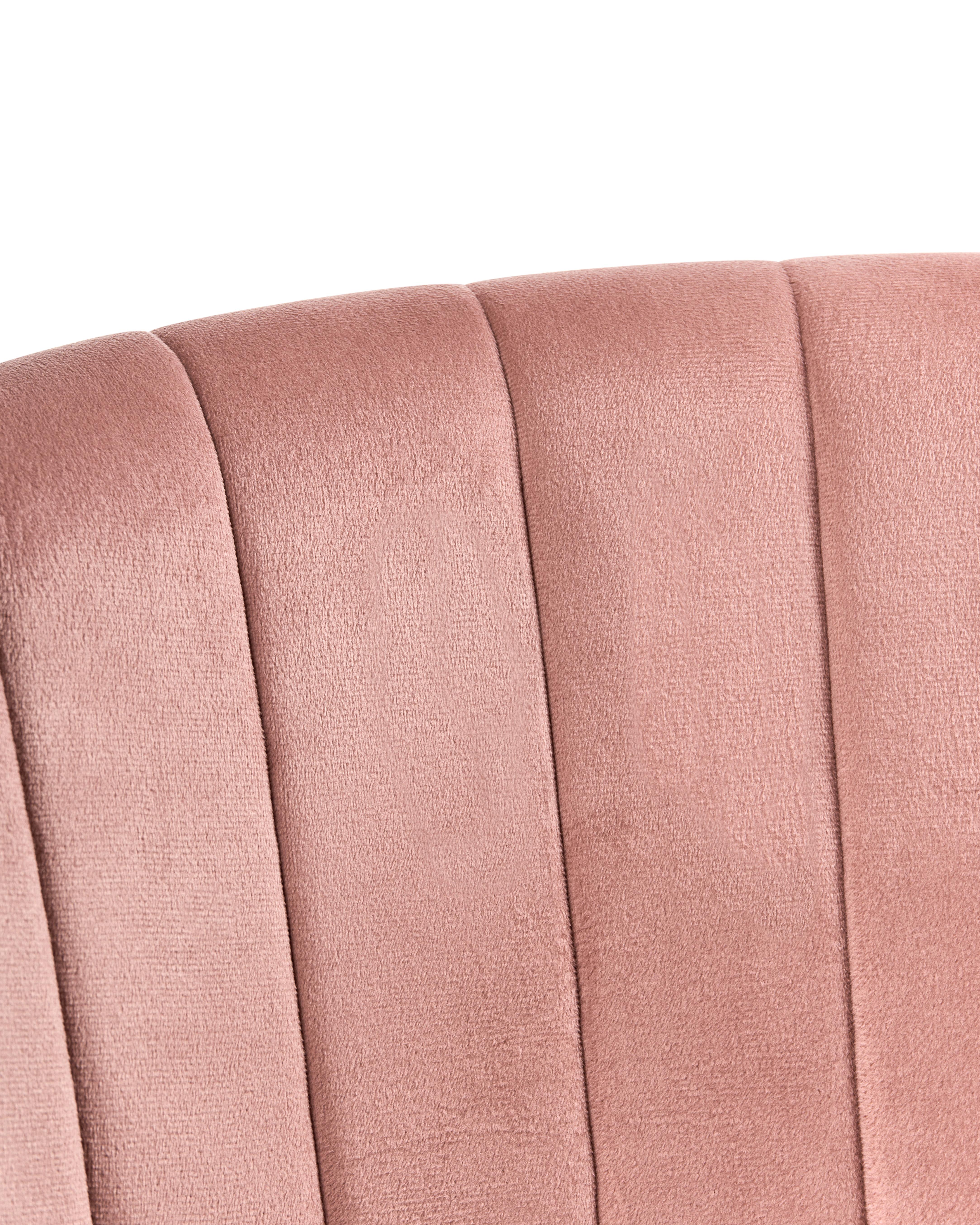 Bureaustoel KATONAH Fluweel Roze