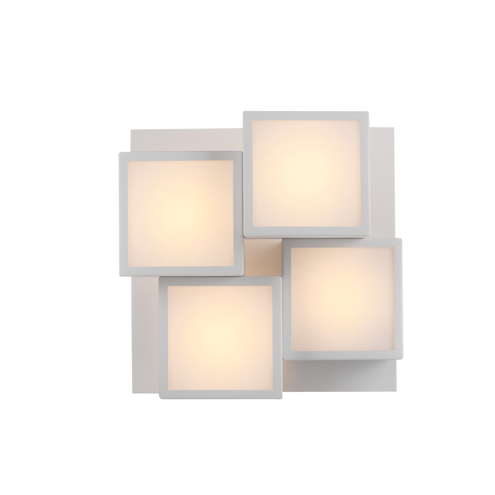 JUST LIGHT LED Deckenlampe TETRIS 30 x 30 cm weiß