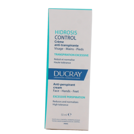 Crème anti-transpirante Hidrosis Control Ducray Visage, mains & pieds 50ml