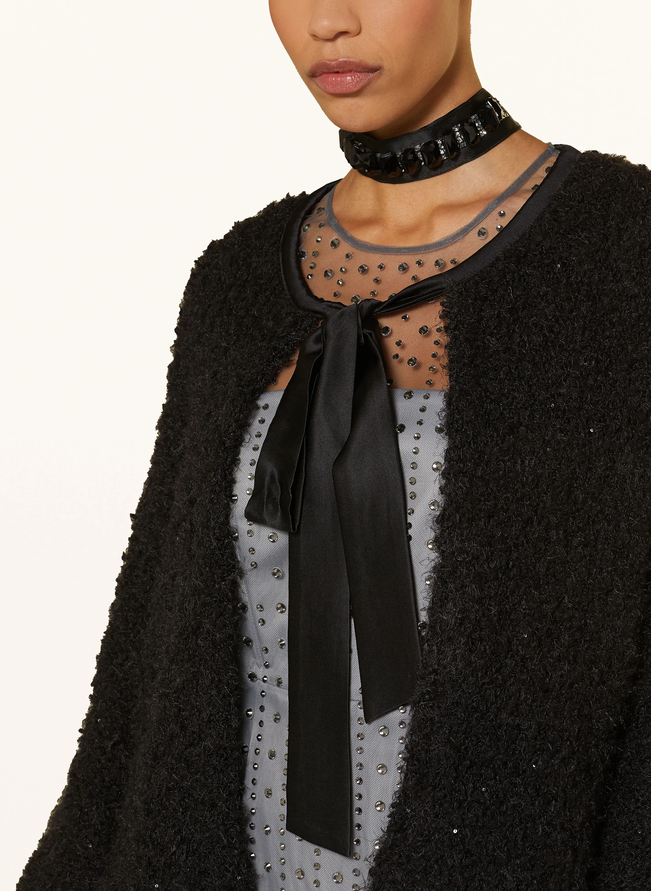 LUISA CERANO Strickhülle mit Pailletten