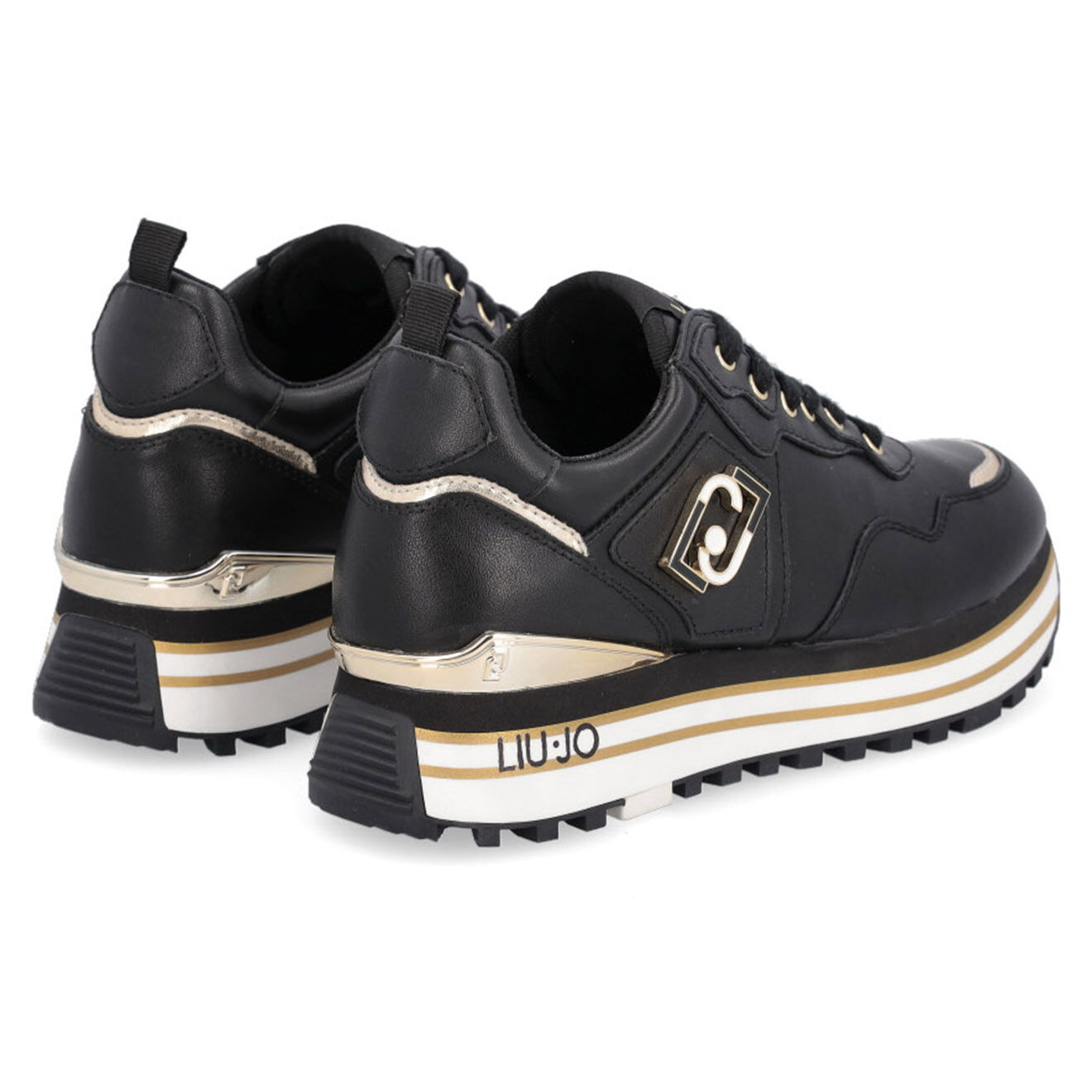 Liu-Jo Sneakers en Cuir Axa noir/blanc