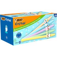 BIC Stylo à bille Cristal Pastel Figurines, carton de 20