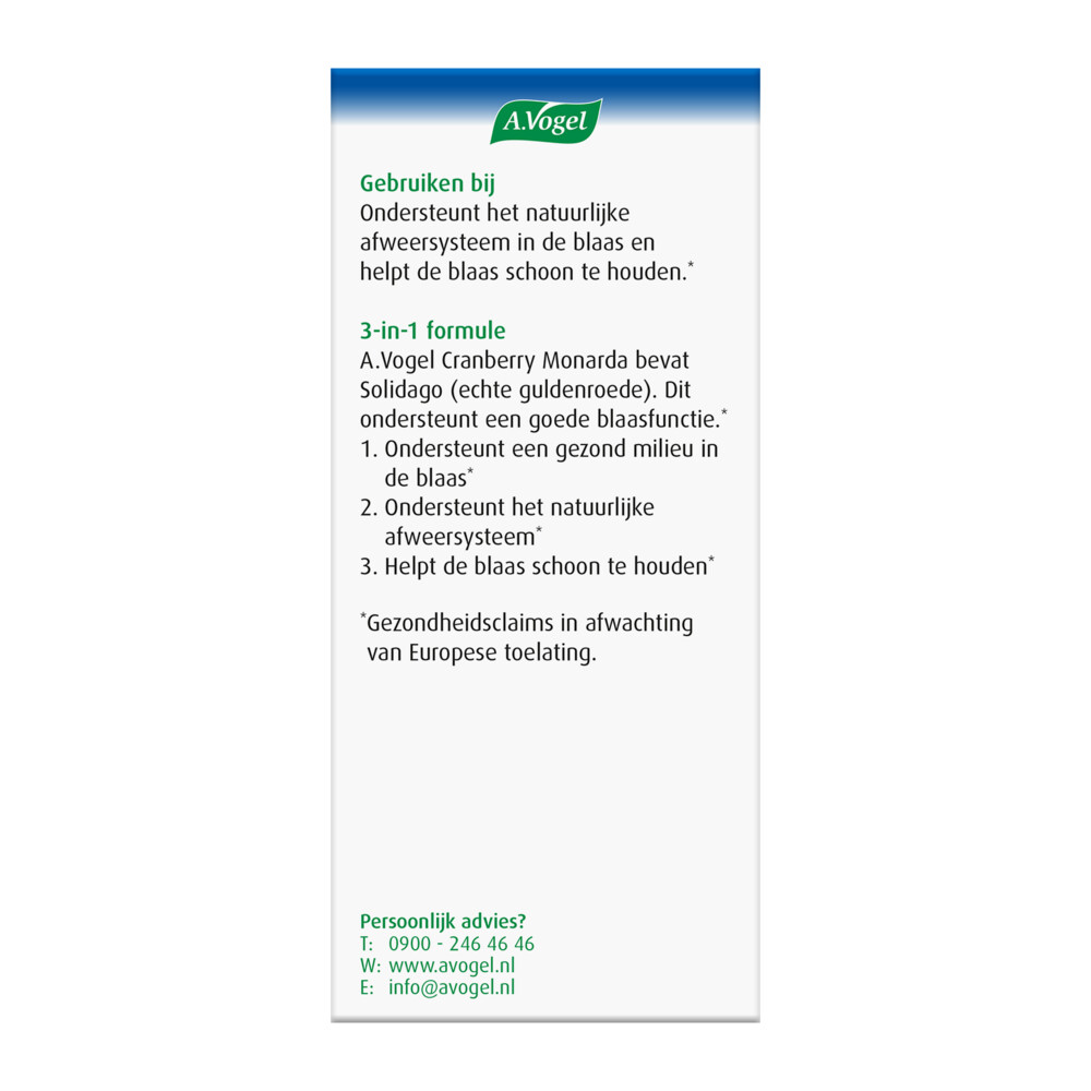 A.Vogel Cranberry Monarda 30 tabletten
