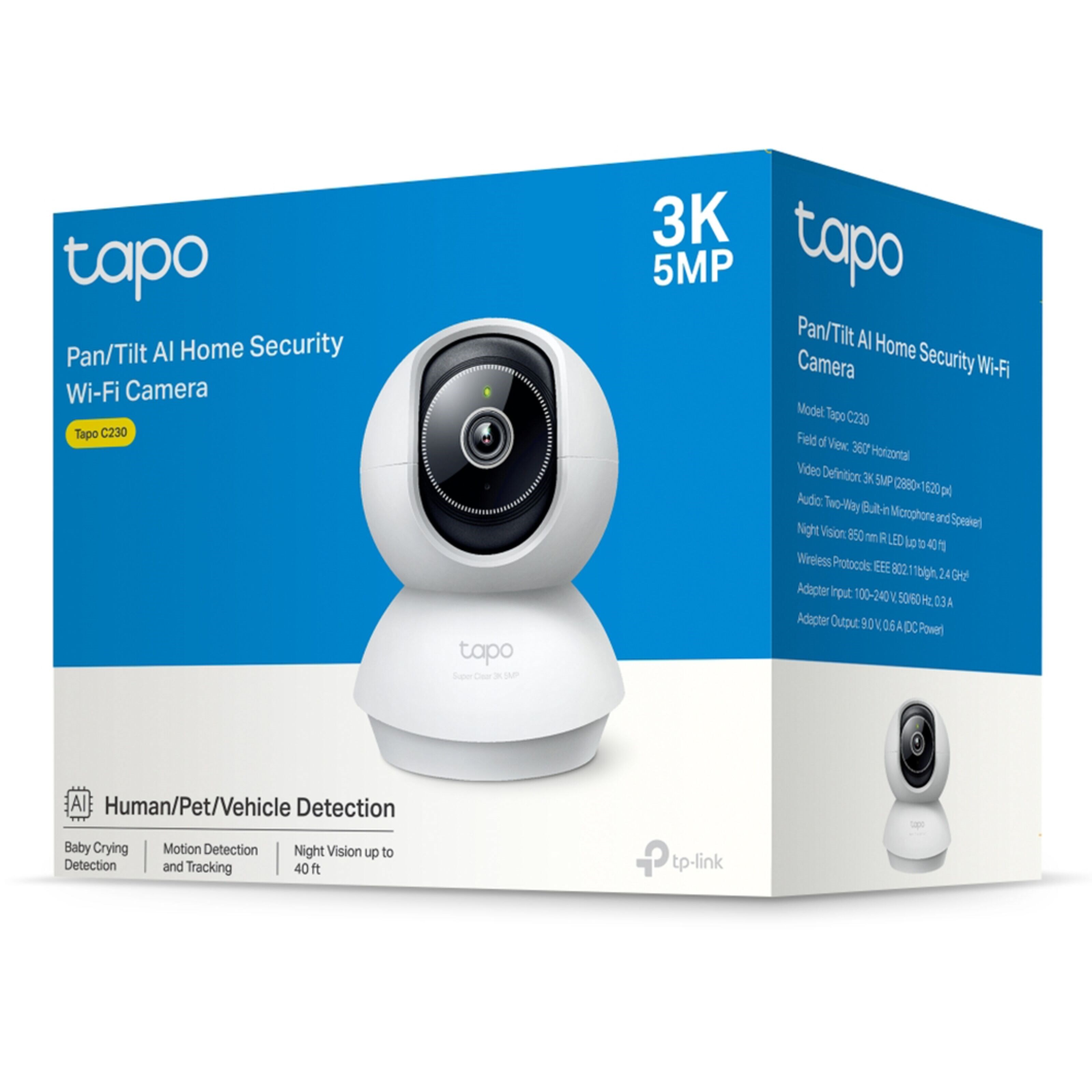 TP-link Tapo C230 Pan/Tilt AI Trådløst overvåkningskamera