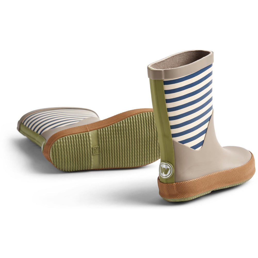 Gummistøvler Juno Blue Stripe - Wheat||Wheat Footwear → Luksusbaby.dk