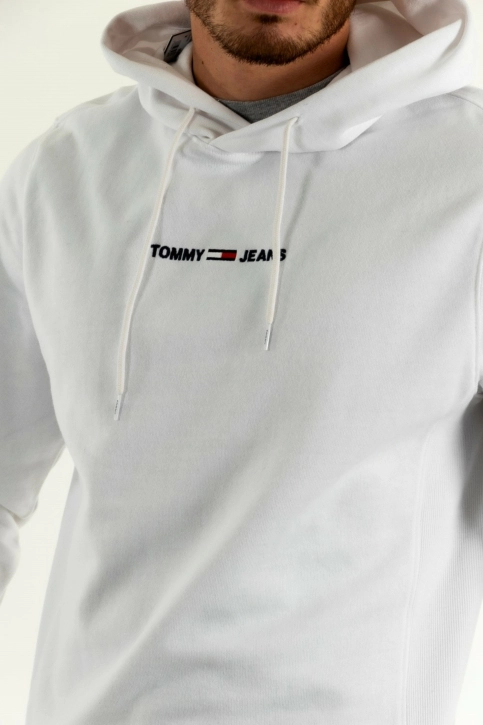 sweat tommy jeans dm0dm11632 blanc