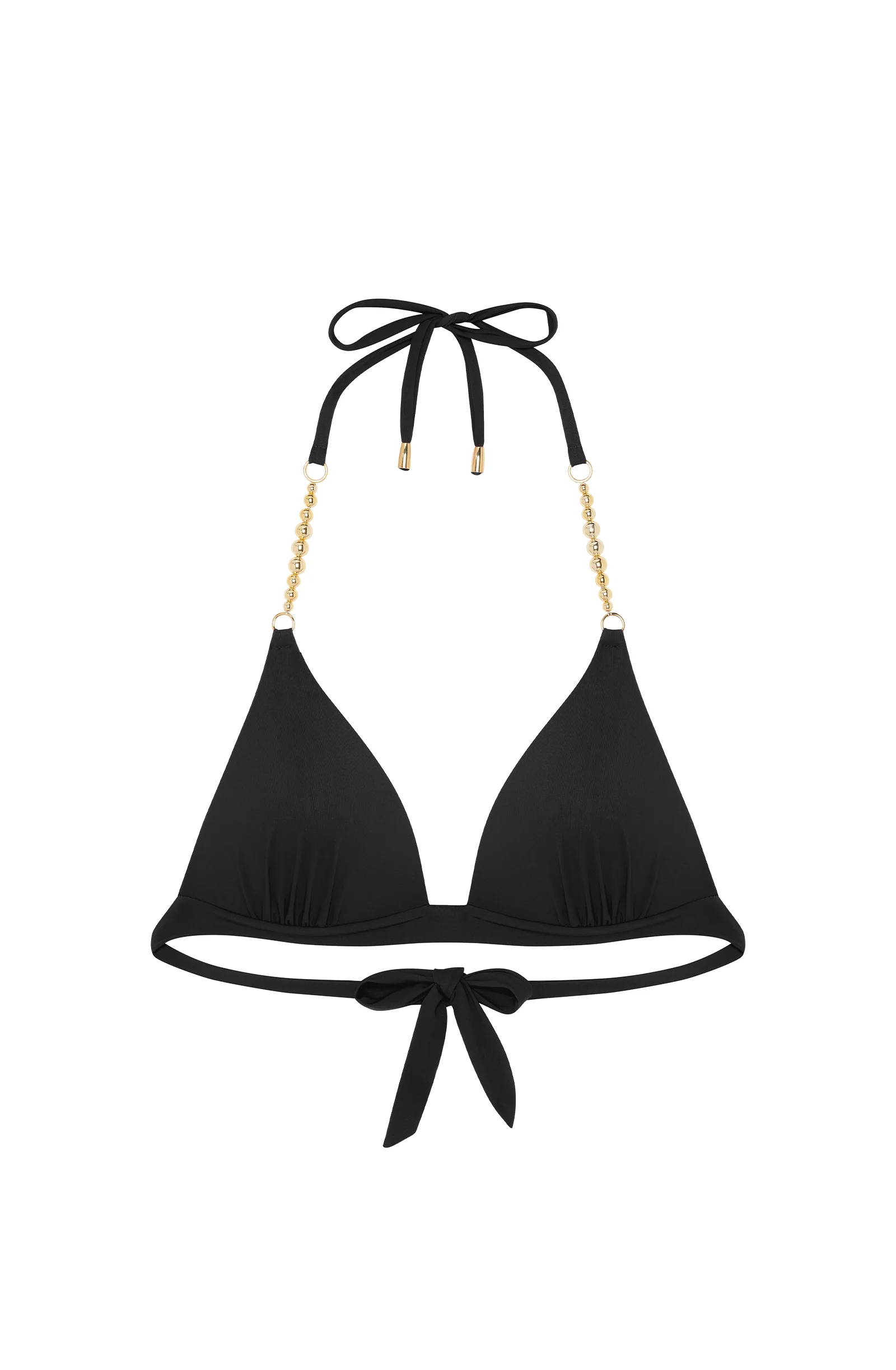 lilien Haut de maillot triangle à bijoux noir Noir