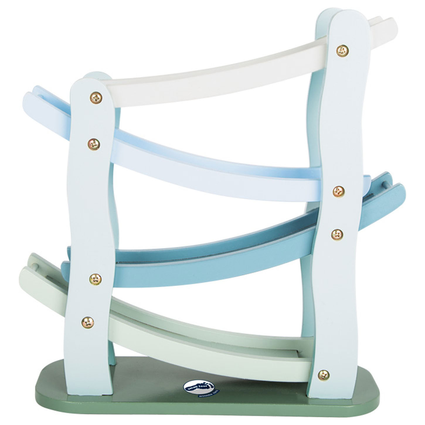 Small Foot-Houten Autobaan Blauw met 4 Auto's