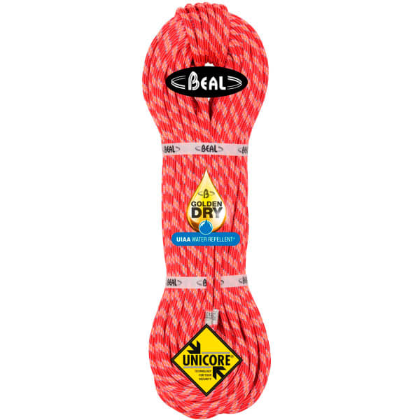 Corde alpinisme BEAL ICE LINE 8.1MM GD 2x60M EMERAUDE-ORANGE