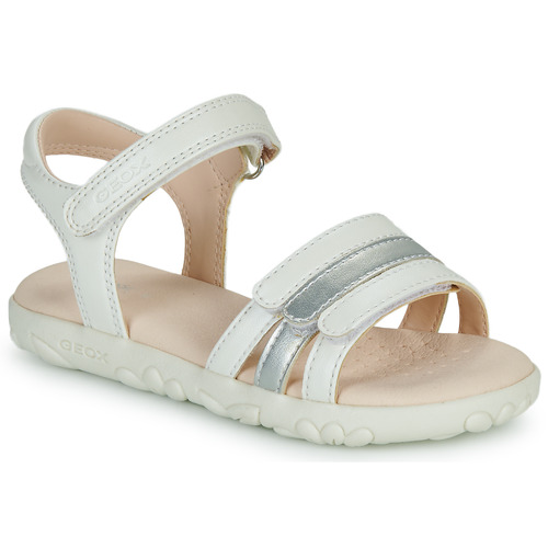 Geox - J SANDAL HAITI GIRL - Blanc / Argenté