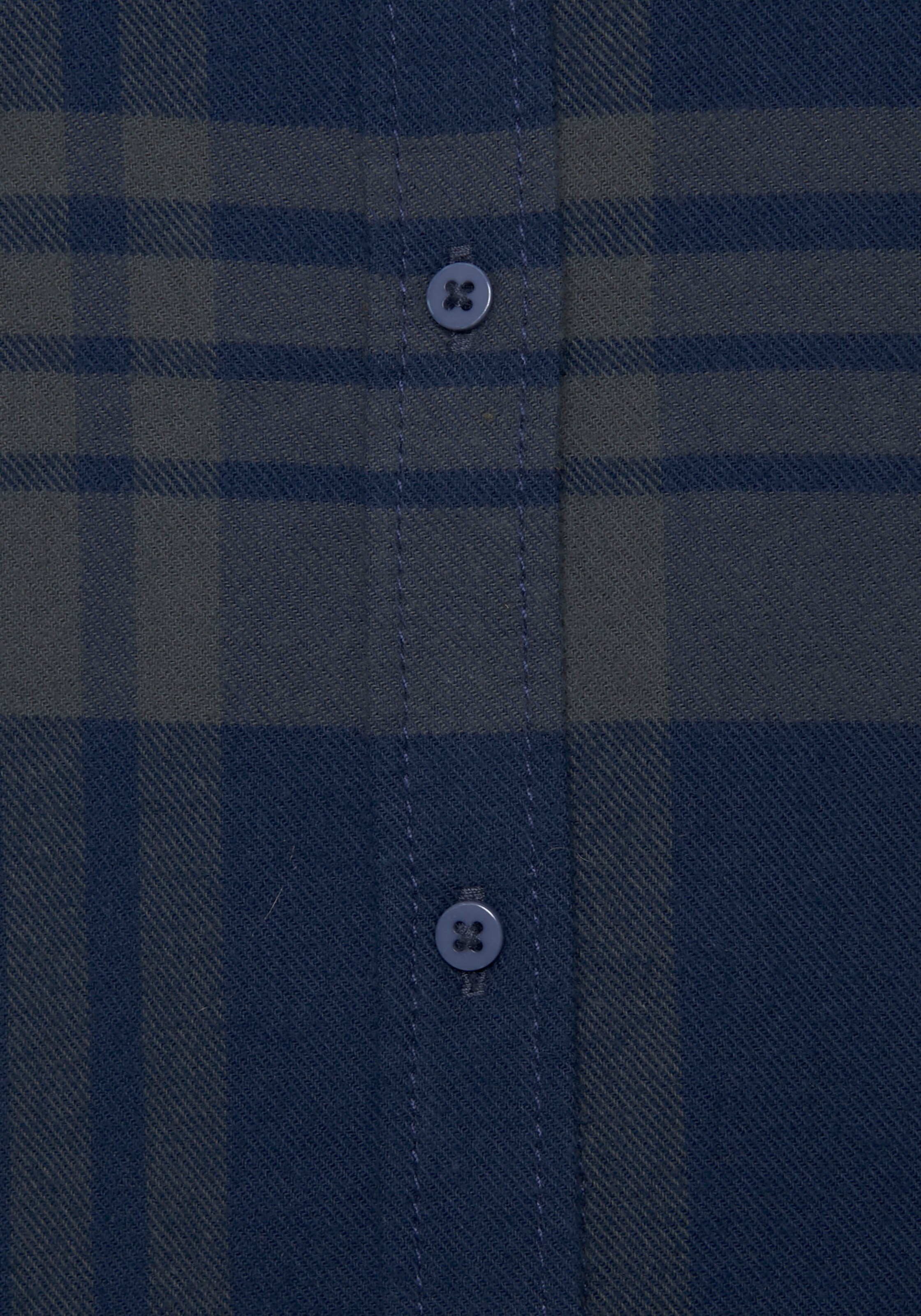 LASCANA Hemdbluse in blau-grau-kariert