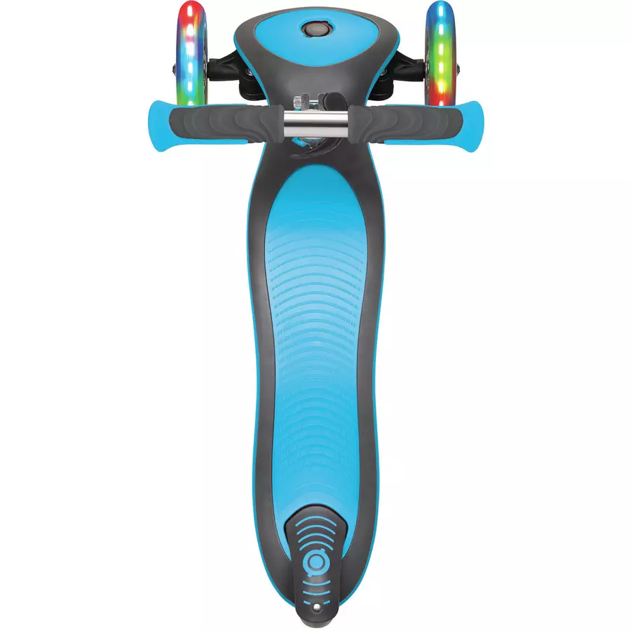 GLOBBER Scooter ELITE DELUXE LIGHTS mit Leuchtrollen, sky blau