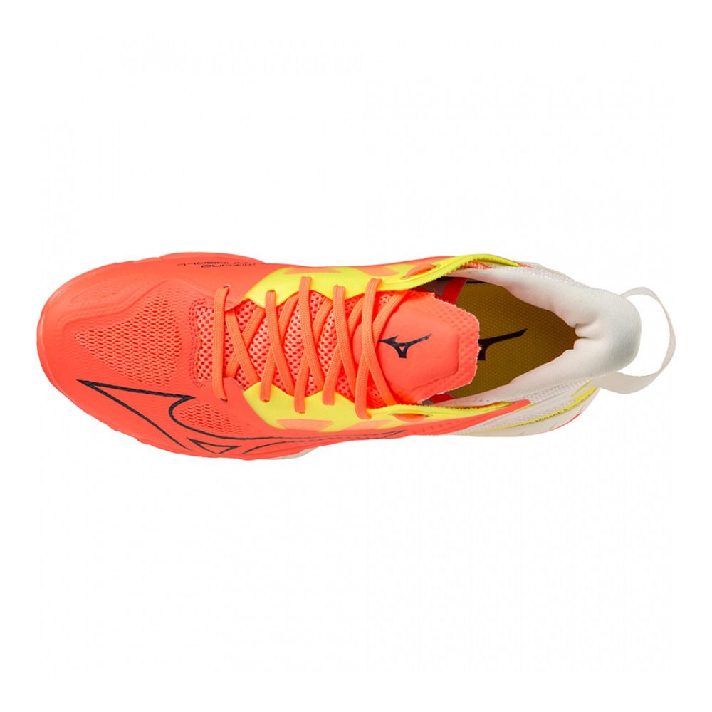 Mizuno WAVE MIRAGE 5 - Chaussures handball neon flame/black/bolt (neon)