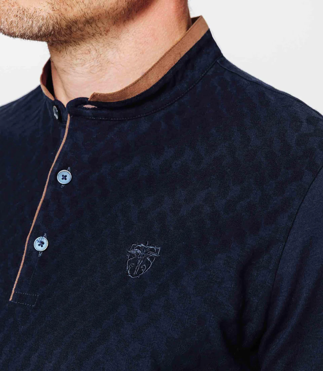 Polo col mao marine