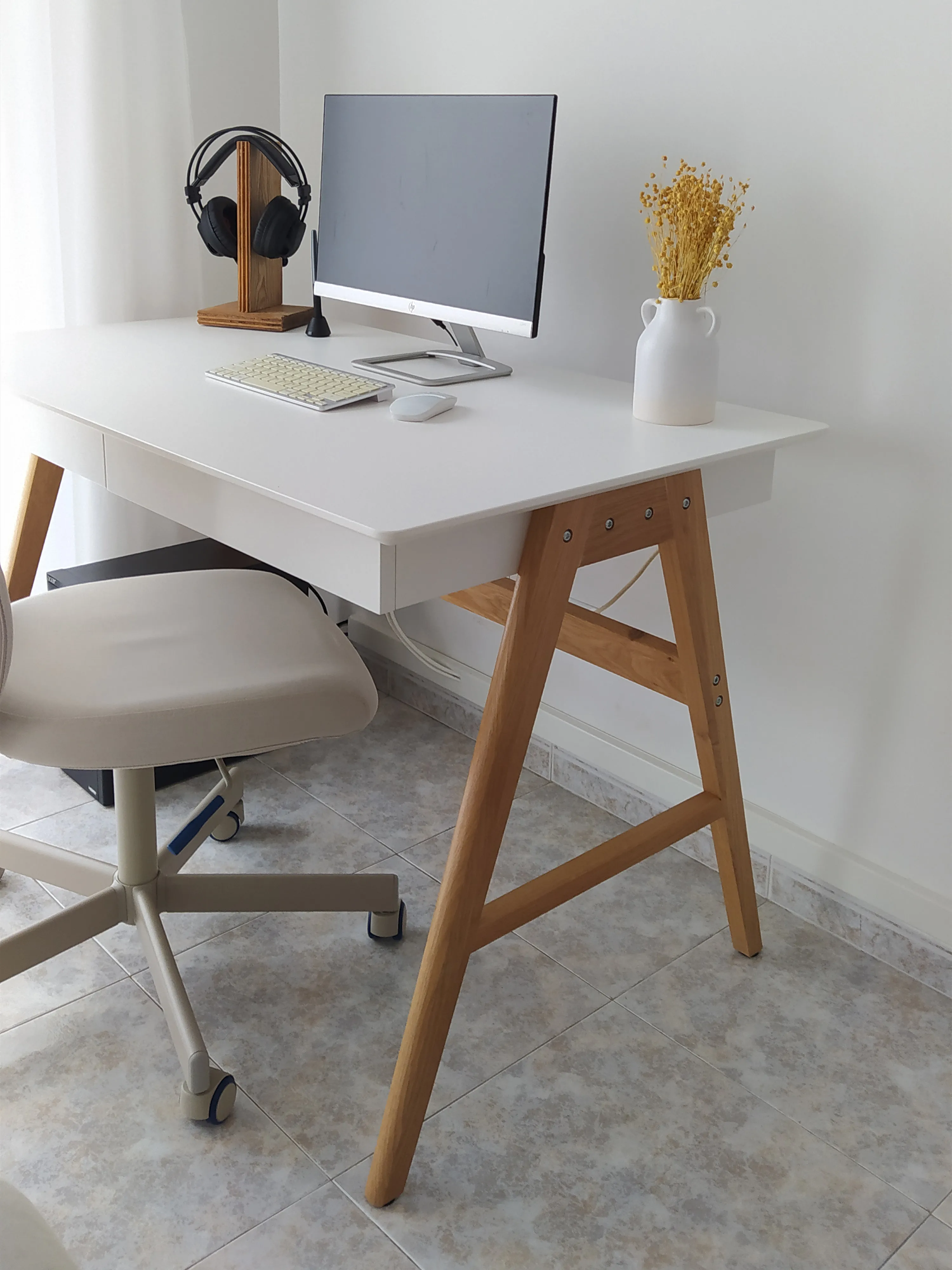 Bureau SHESLAY Wit 120 cm 70 cm met lades