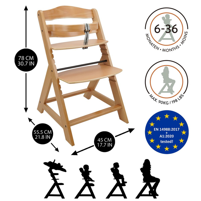 Hochstuhl aus Holz