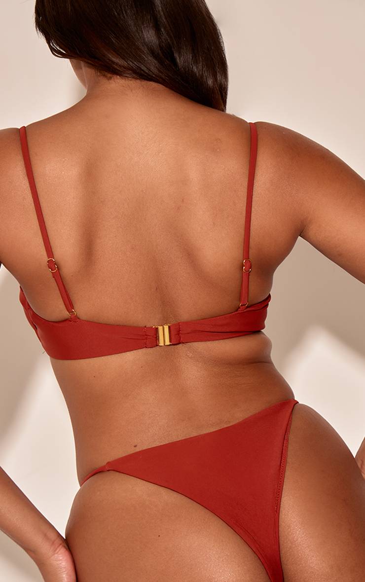 Rouille Haut De Bikini À Armatures Pour Poitrine Généreuse Shape